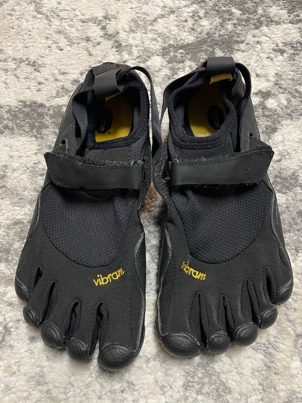 Vibram Men’s FiveFingers Black with Yellow Accents Athletic Shoes